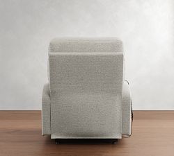 PB Comfort Modern Square Arm Power Lift Recliner with Massage &amp; Heat