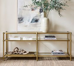 Everson Grand Glass Console Table (73")
