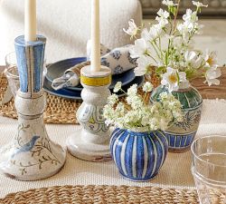 Ornate Hand-Painted Candle Holder