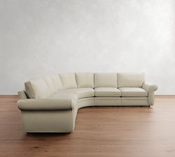 Pearce Roll Arm 5-Piece Curved Wedge Sectional (130")