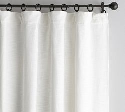 Open Box: Custom Seaton Textured Cotton Curtain - White