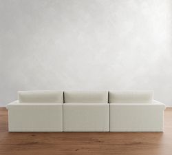 Westwood Roll Arm Slipcovered Modular Chaise Sectional (146")