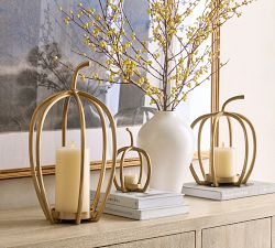 Handcrafted Fallon Pumpkin Candle Holder