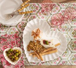 Heirloom Scalloped Heart Stoneware Serveware Collection