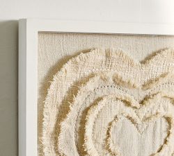 Ivory Applique Heart Wall Art