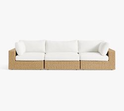 Kostas Wicker 3-Piece Outdoor Sectional (129")