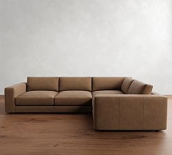 Carmel Lounge Leather 3-Piece Sectional (117")