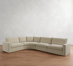 Westwood Square Arm 4-Piece Curved Wedge Sectional (151")