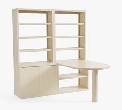 Cayman Peninsula Desk with Bookcase Suite (72&quot; x 66&quot;)