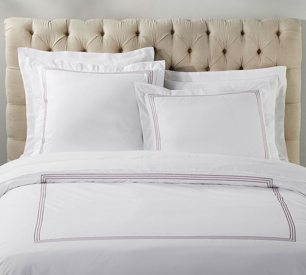Grand Organic Percale Duvet Cover - Lavender, King/Cal. King