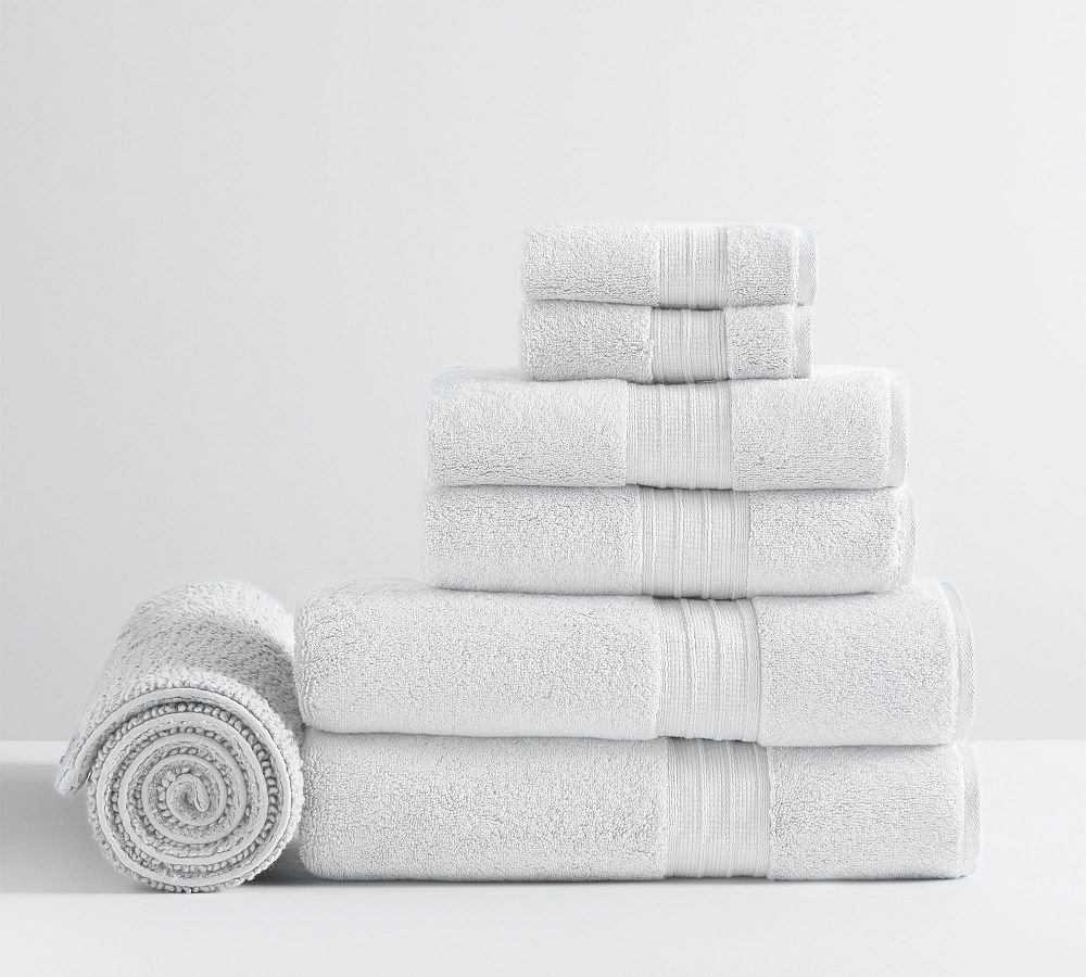 Hydrocotton Towel Bundles - White, Set of 6 + Bath Mat