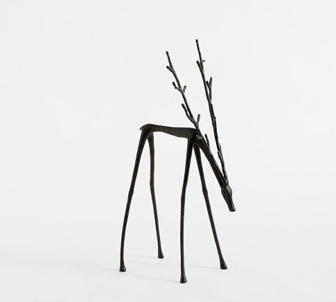Oversized Standing Sculpted Reindeer