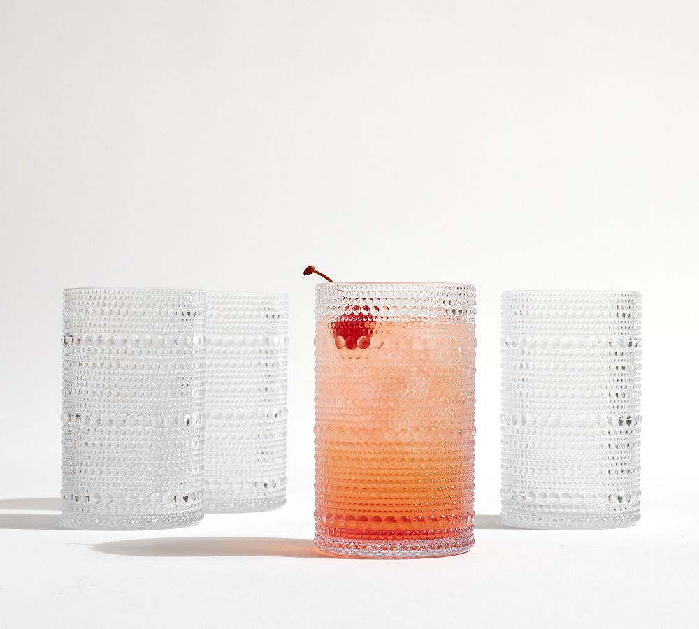 Jupiter Beaded Outdoor Tumblers - Set of 4 - Set of 4 - Clear