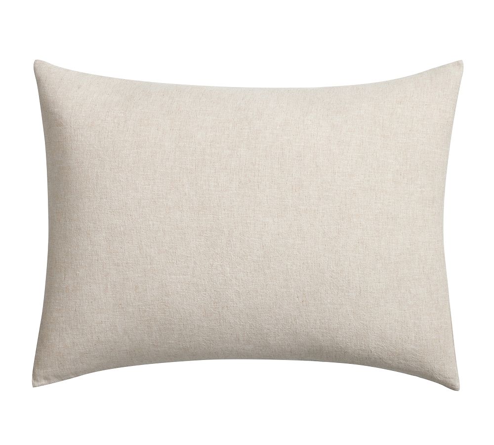 European Flax Linen Cotton Sham - Oatmeal, Standard