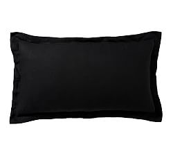 Open Box: Belgian Flax Linen Sham, King Set of 2 - Black