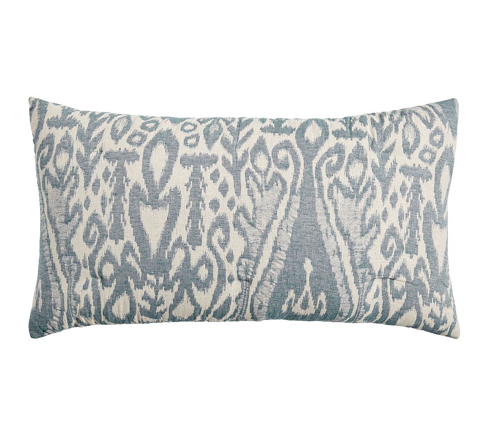 Ikat Jacquard Comforter Sham - Blue, King