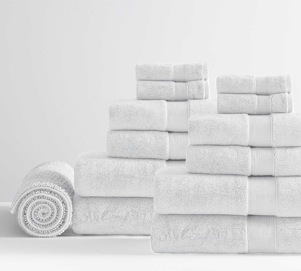 Classic Organic Towel Bundles - Set of 12 + Bath Mat