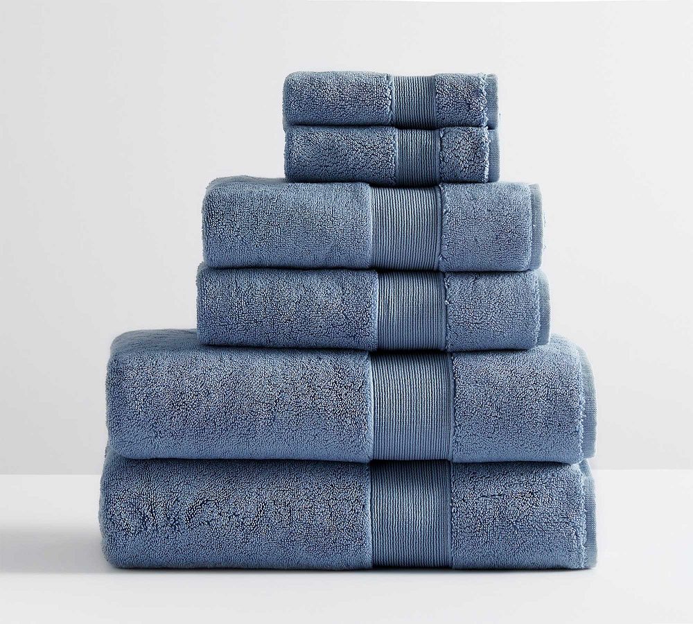 Classic Organic Towel Bundles - Indigo, Set of 6