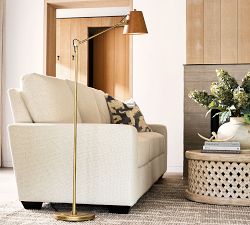 Parker Leather Task Floor Lamp (67")