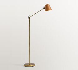 Parker Leather Task Floor Lamp (67")