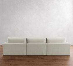 Westwood Roll Arm Deep Seat Slipcovered Modular Chaise Sectional (148")