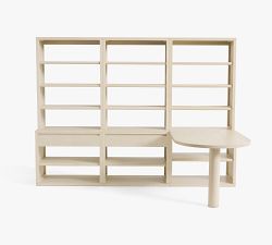 Cayman Peninsula Desk with Bookcase Suite (108&quot; x 66&quot;)