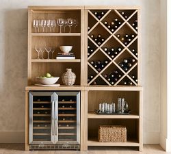 Pottery Barn Modern Farmhouse Wine Storage with Display Cabinet - Thumbnail 3