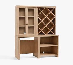 Pottery Barn Modern Farmhouse Wine Storage with Display Cabinet - Thumbnail 4