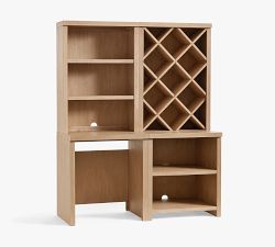 Pottery Barn Modern Farmhouse Wine Storage with Display Cabinet - Thumbnail 2