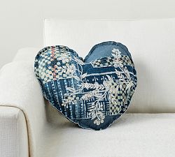 Patchwork Heart Shaped Pillow