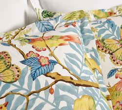 Adeline Floral Organic Percale Duvet Cover