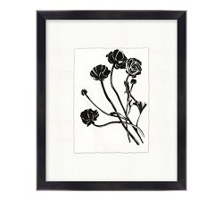 Block Print Floral Wall Art