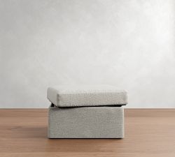 Cameron Modern Square Arm Slipcovered Storage Ottoman