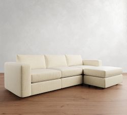 Carmel Square Arm Modular Chaise Sectional (113"&ndash;144")