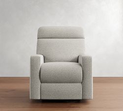 PB Comfort Modern Square Arm Deluxe Power Swivel Recliner