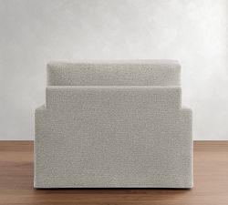 PB Comfort Modern Square Arm Slipcovered Chair and a Half