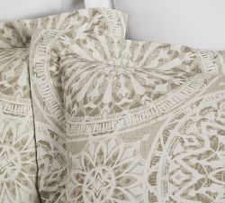 Riley Medallion Organic Percale Duvet Cover&amp; Shams