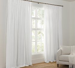 Belgian Flax Linen Triple Pinch Pleat Blackout Curtain 