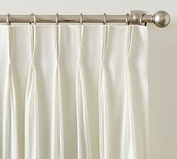 Belgian Flax Linen Triple Pinch Pleat Blackout Curtain 