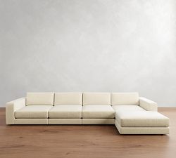 Carmel Square Arm Lounge Modular Chaise Sectional (113"&ndash;144")
