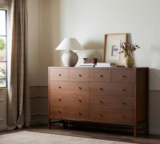 Hector 10-Drawer Dresser, Saddle Tan | Pottery Barn