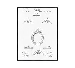 Horse Shoe Patent Print Wall Art
