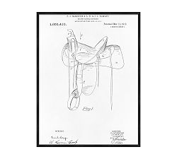 Saddle Patent Print Wall Art