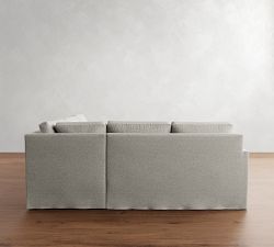 Cameron Modern Square Arm Slipcovered 3-Piece L-Shaped Sectional (99")