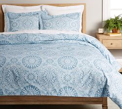 Riley Medallion Organic Percale Duvet Cover&amp; Shams