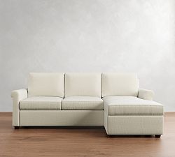 Cameron Modern Roll Arm Reversible Chaise Sectional  (88")