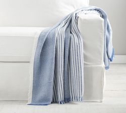 Clover Striped Fringe Throw