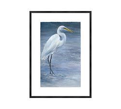 Egret in Twilight Framed Print