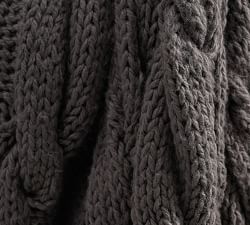 Bluma Chunky Knit Tassel Throw
