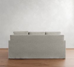 Cameron Modern Square Arm Slipcovered Reversible Chaise Sectional (86")